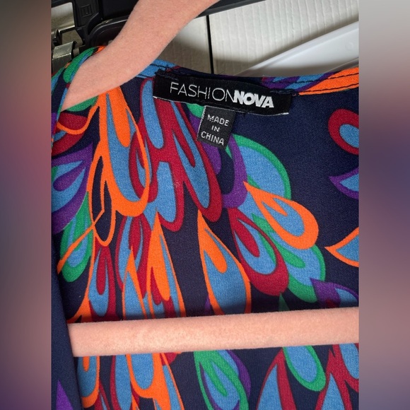 Fashion Nova Colorful Abstract Maxi Dress - Picture 5 of 5